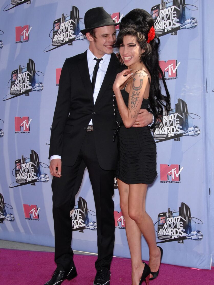 Amy Winehouse with her husband Blake Fielder Civil at the 2007 MTV Movie Awards