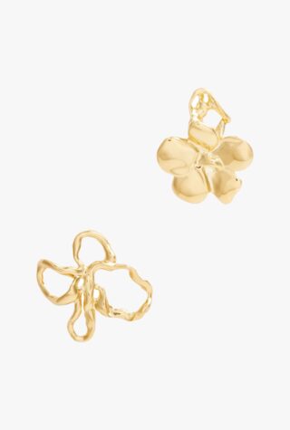Completedworks Flower 18kt gold-plated drop earrings harvey nichols event dressing