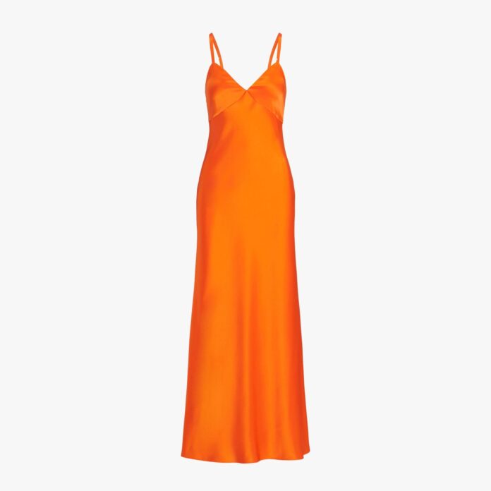 polo ralph lauren orange gown