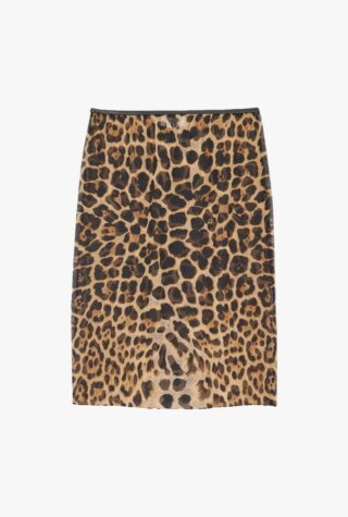 Saint Laurent leopard print silk midi skirt amy winehouse style