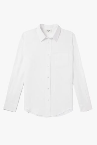 Celine Homme logo-embroidered linen shirt what to wear to a wedding men