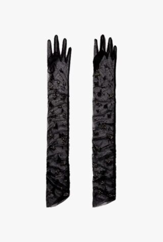 Clio Peppiatt Embellished tulle gloves bridgerton fashion