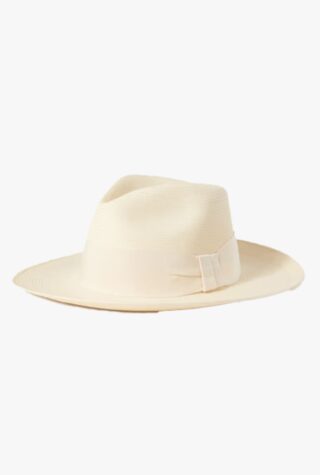 Frescobol Carioca Rafael grosgrain-trimmed straw panama hat what to wear to a wedding men