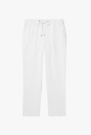 James Perse straight-leg garment-dyed linen trousers