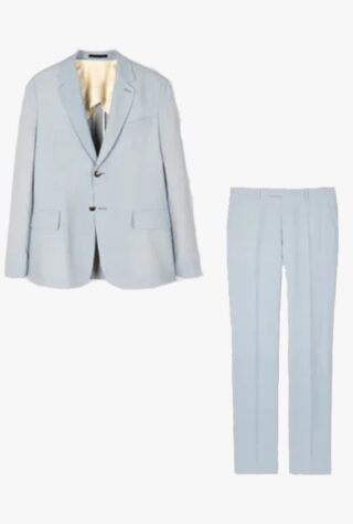 Paul Smith tailored-fit linen suit what to wear to a wedding men