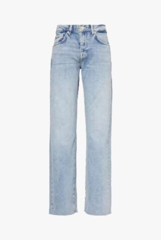 7 for all mankind Tess straight-leg high-rise stretch-denim jeans