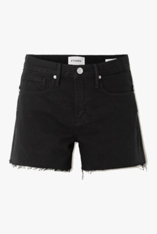 Frame Le Brigette frayed denim shorts