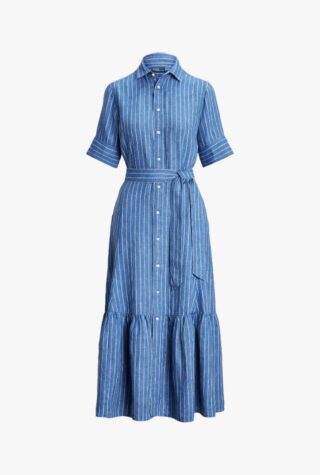 Ralph Lauren striped linen tiered shirtdress