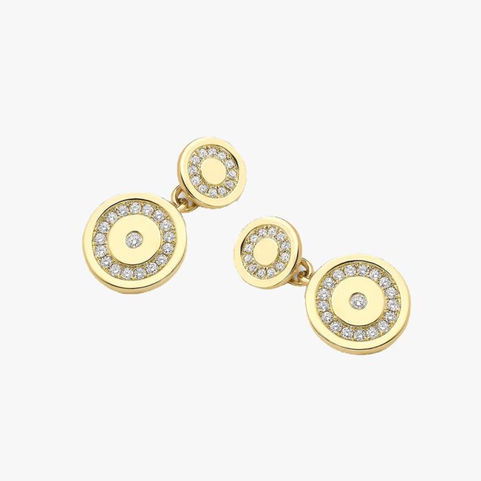 Kiki McDonough Diamond embedded halo cufflinks
