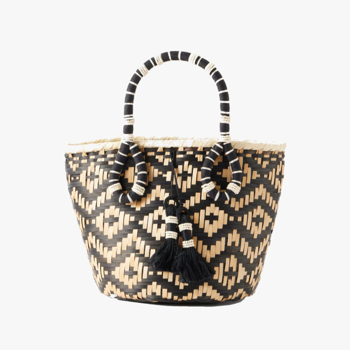 Johanna Ortiz raffia mini bucket bag