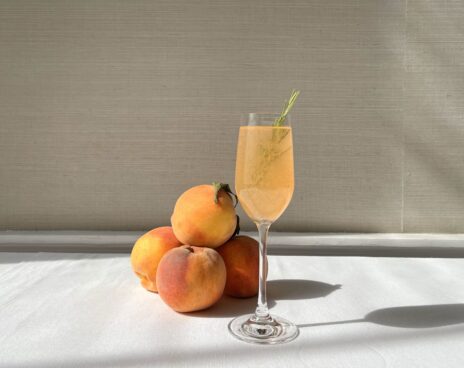 peach and rosemary fizz spring