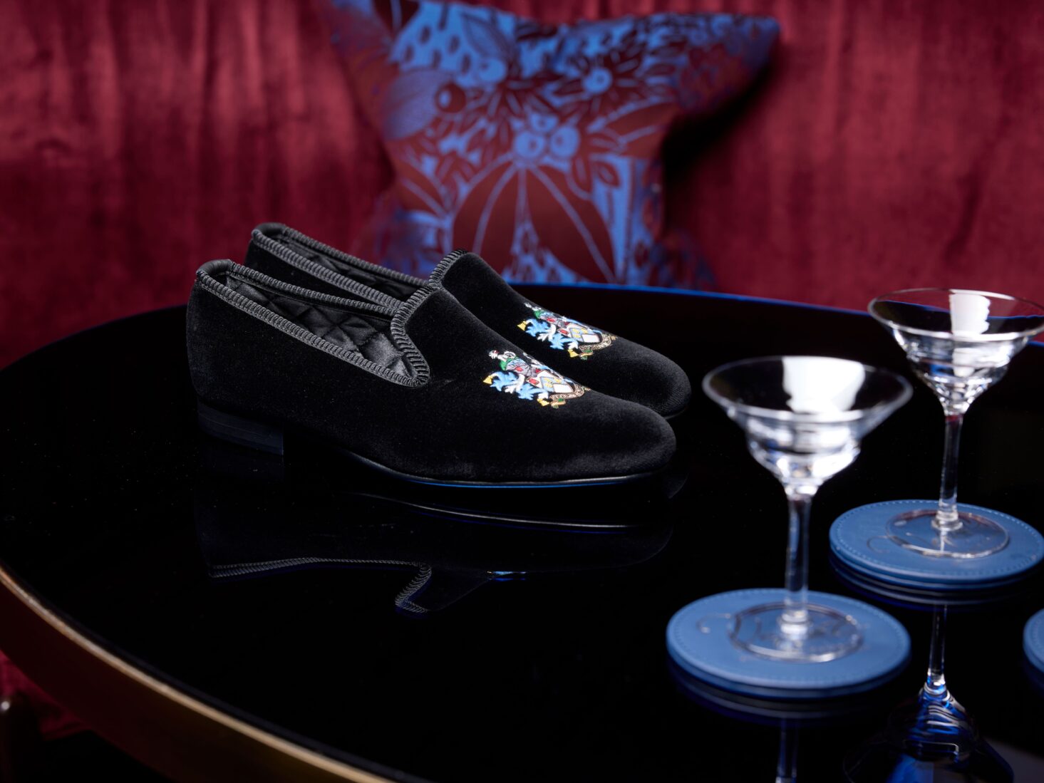 Crockett & Jones 007 Bond velvet slipper