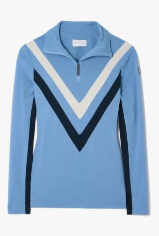 We Norwegians Voss striped merino wool-blend piqué ski top