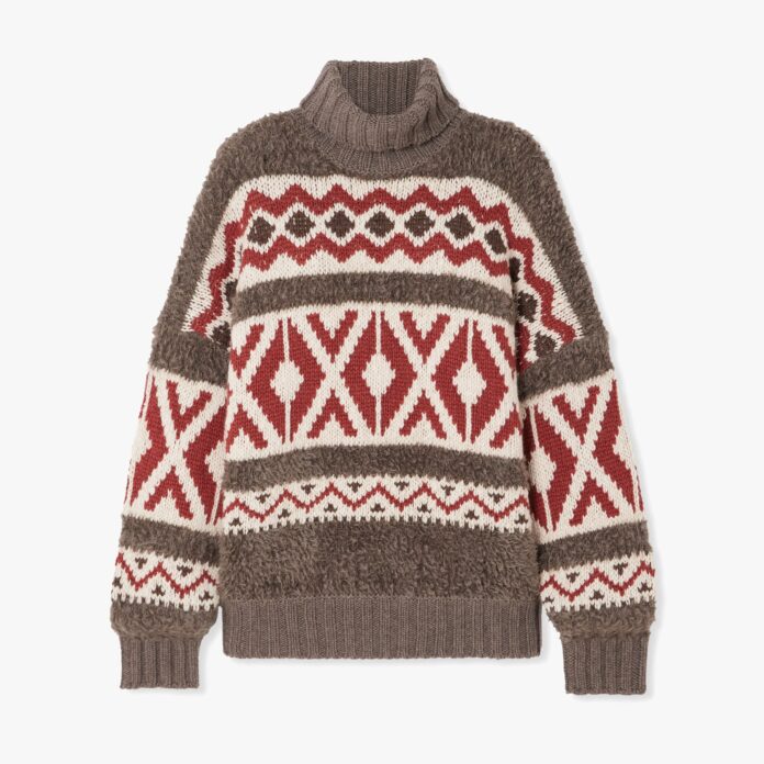 Brunello Cucinelli panelled turtleneck sweater