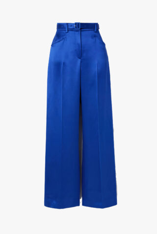 GABRIELA HEARST Norman belted silk-satin straight-leg pants