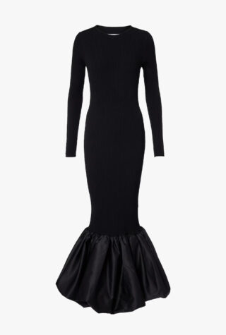 Rotate Cutout ribbed-knit maxi dress