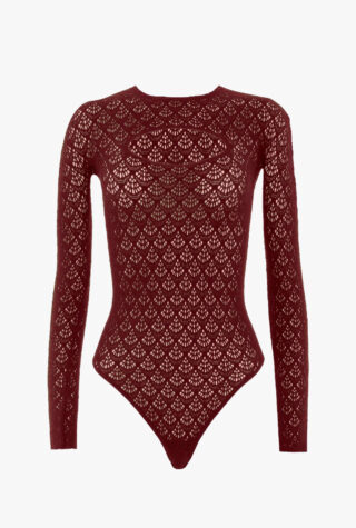 Wolford net-pattern long-sleeve bodysuit