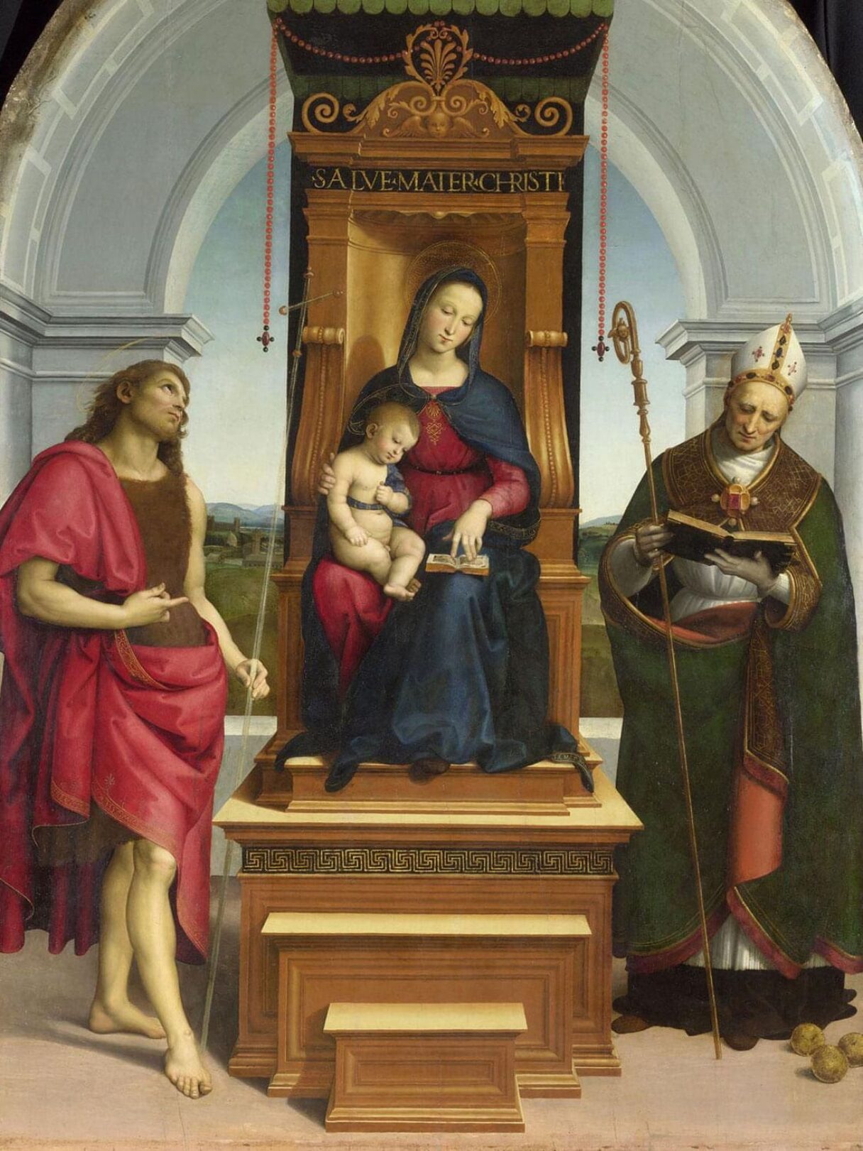 The Ansidei Madonna by Raphael, 1505, courtesy The National Gallery, London
