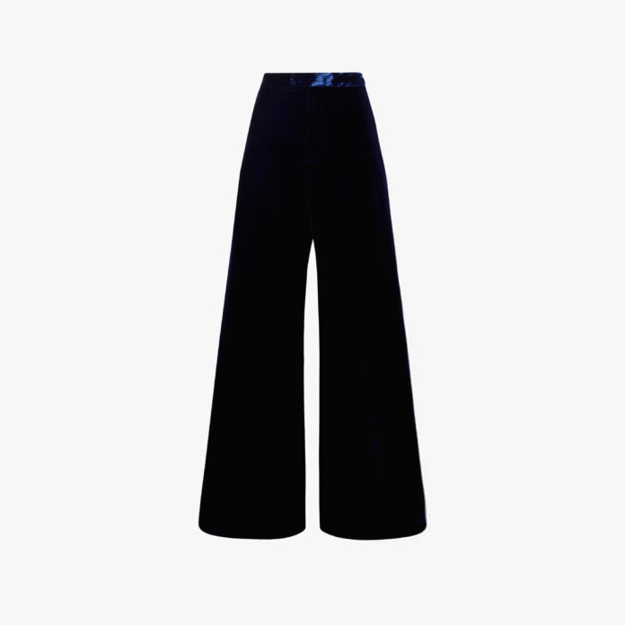 Etro velvet wide-leg trousers