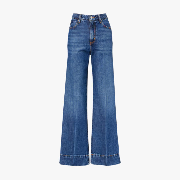 Frame Slice high-rise flared jeans