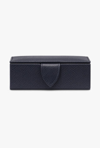Smythson mini leather cufflink box