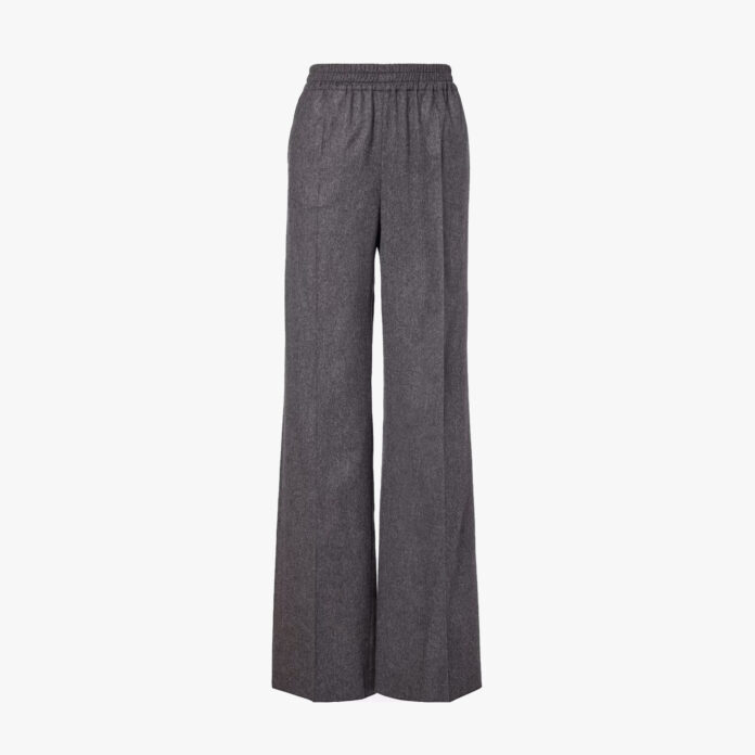 Tod's High-rise wool and cashmere wide-leg pants