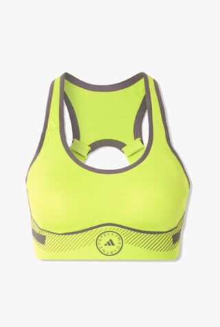 Adidas by Stella McCartney TruePace neon stretch recycled sports bra