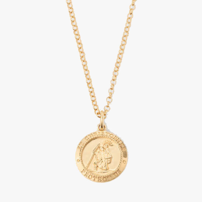 Aspinal of London St Christopher Charm Necklace
