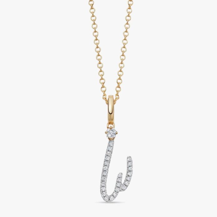 Kikki McDonough Squiggles diamond pendant 