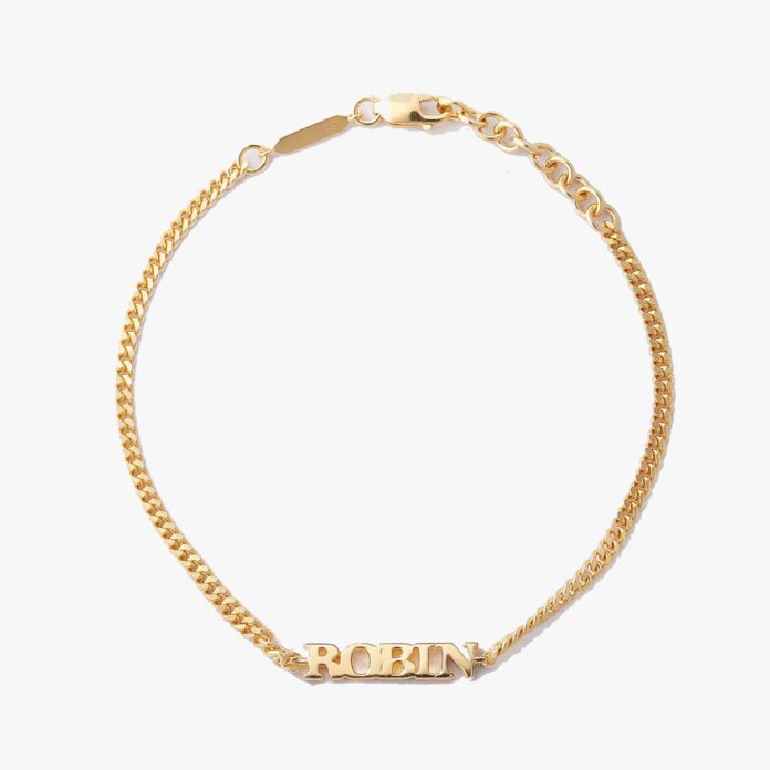 Otiumberg solid gold personalised name bracelet