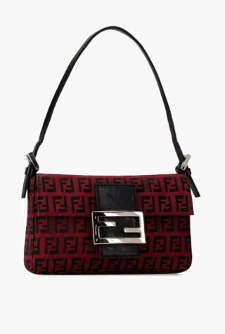 Fendi Pre-loved Fendi Zucchino Baguette mini canvas shoulder bag