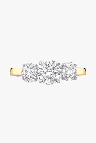 Boodles diamond three-stone engagement ring
