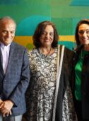 Camellia Panjabi with her sister Namita and brother-in-law Ranjit Mathrani