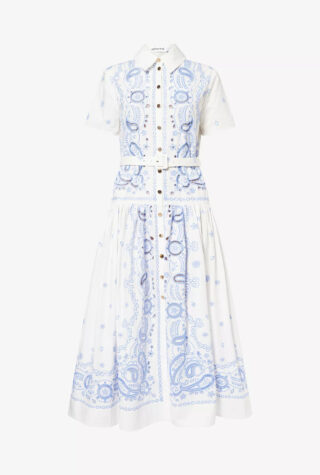 Self Portrait Belted Midi Dress