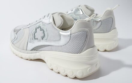 silver trainers maje
