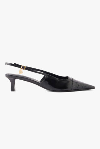 Tod's croc-effect leather slingback pumps