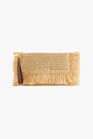 Anya Hindmarch Oversized Raffia Clutch Bag