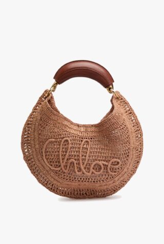 Chloe Summer Banana raffia shoulder bag