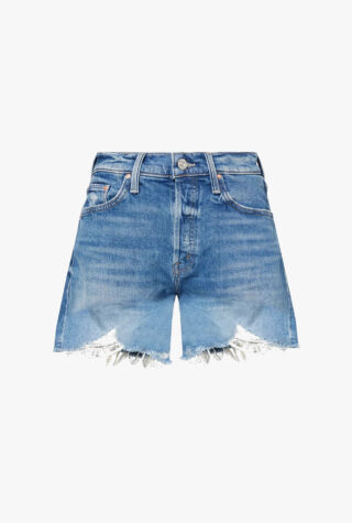 Mother Skipper Short N Long Chew denim shorts