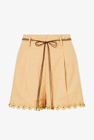 Zimmermann Mahon Flower pleated shorts