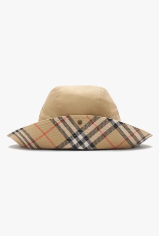 Check Brim Gabardine Hat