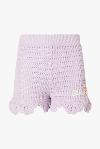 Chloé appliquéd crocheted cotton shorts
