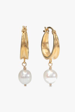 Kitty Joyas pearl huggies