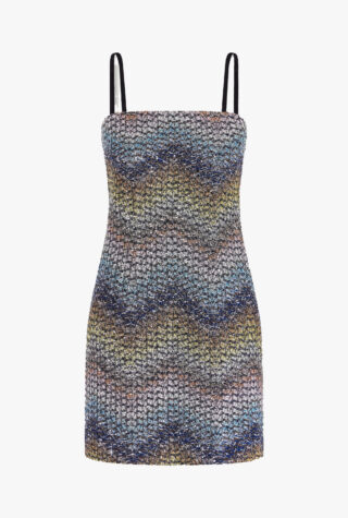 Missoni Sequin-embellished metallic mini dress