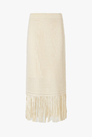 Zimmermann Indra fringed crocheted skirt
