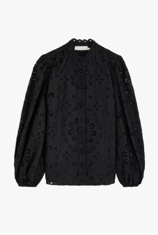 Zimmermann Rhiannon embroidered cotton blouse