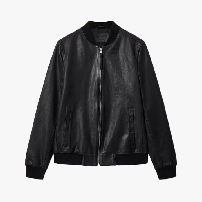 AllSaints Morten Leather Bomber Jacket
