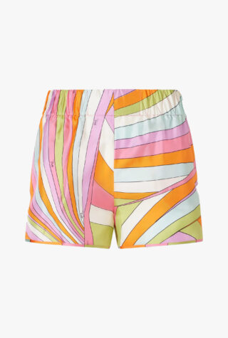 Pucci Printed silk-twill shorts