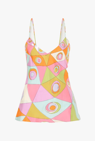 Printed silk-twill tank