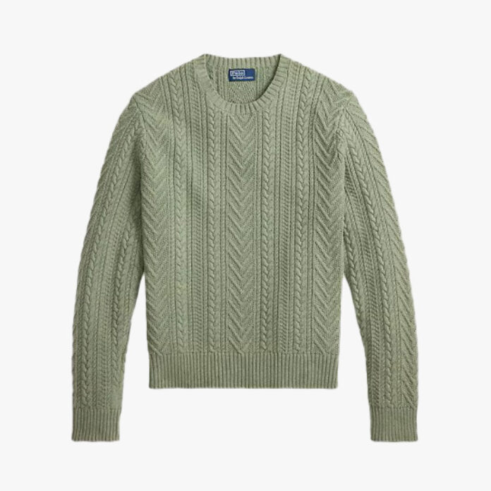 Ralph Lauren Aran-Knit Cotton-Linen Jumper